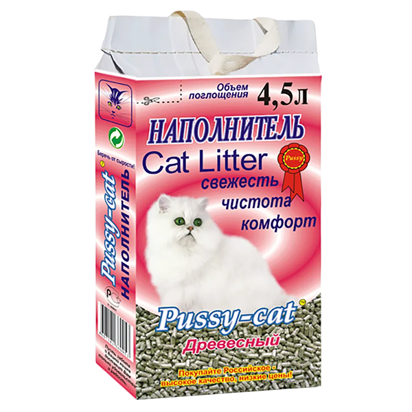 Наполнитель для кошачьего туалета, древесный, впитывающий
