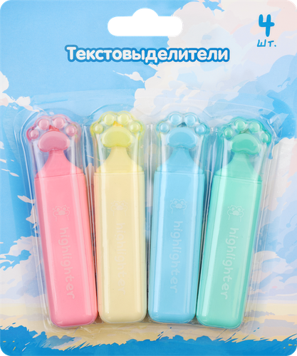 

Набор текстовыделителей Крок&Дилли Сutie, 4 цвета, 5 мм, Арт. L522210, 4 шт