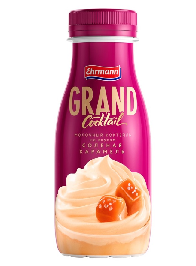 

Коктейль молочный Grand Cocktail Ehrmann со вкусом Солёная карамель 4% 260 г