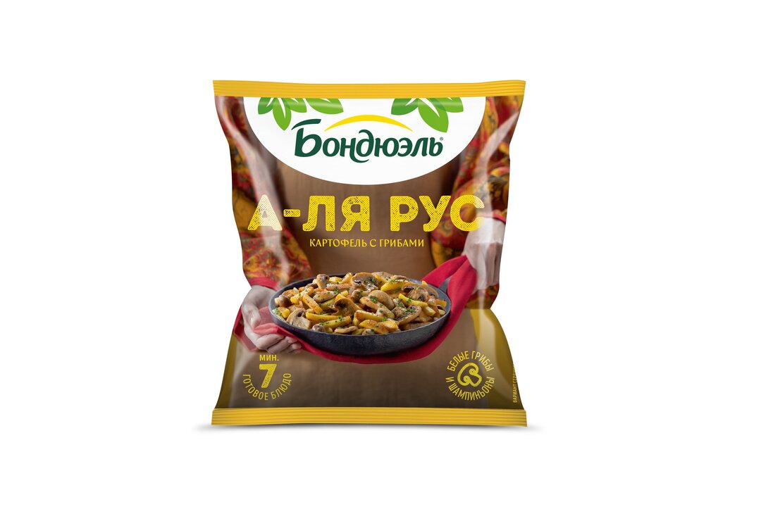 

Смесь из картофеля Бондюэль Картофель с грибами А-ля рус быстрозамороженная 400 г