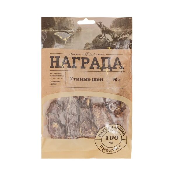 Лакомство для собак Награда Шеи утиные 3 шт