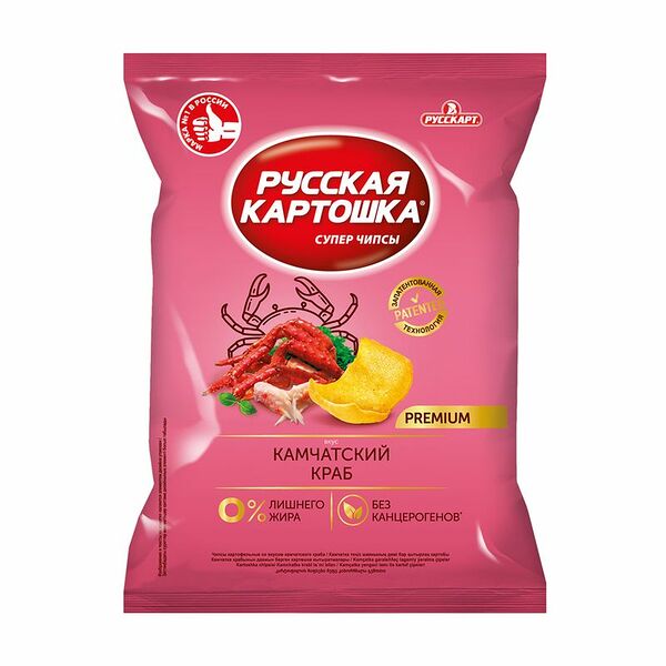 Чипсы, Русская картошка, 120 г, в ассортименте