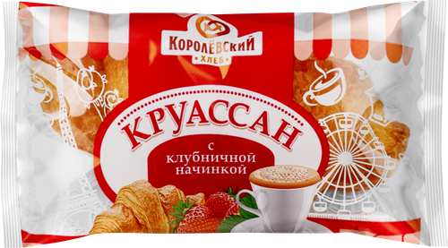 

Круассан Королёвский хлеб с клубничной начинкой, 75 г