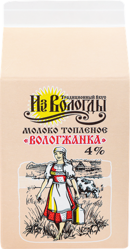 

Молоко Вологжанка топленое пастеризованное 4% 455 мл