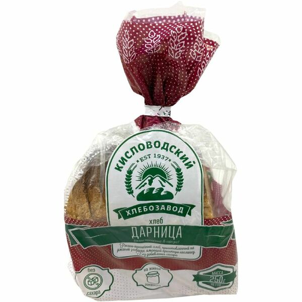 Хлеб Кисловодский Хлебозавод ржано-пшеничный Дарница нарезка 250 г