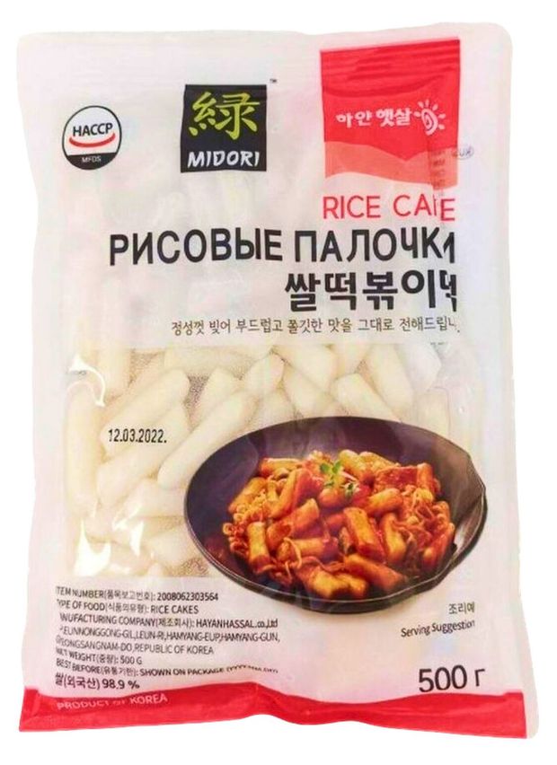 

Палочки рисовые Midori для Токпокки 500 г
