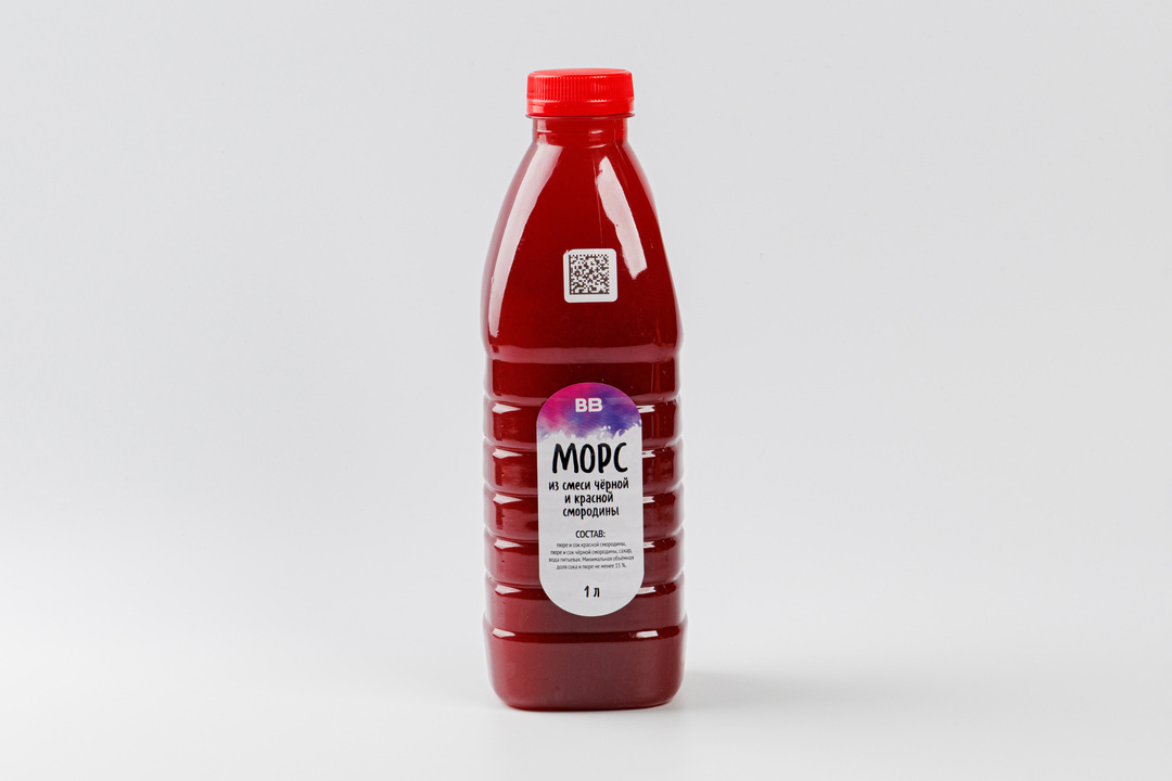 

Морс из смеси черной и красной смородины, 1л