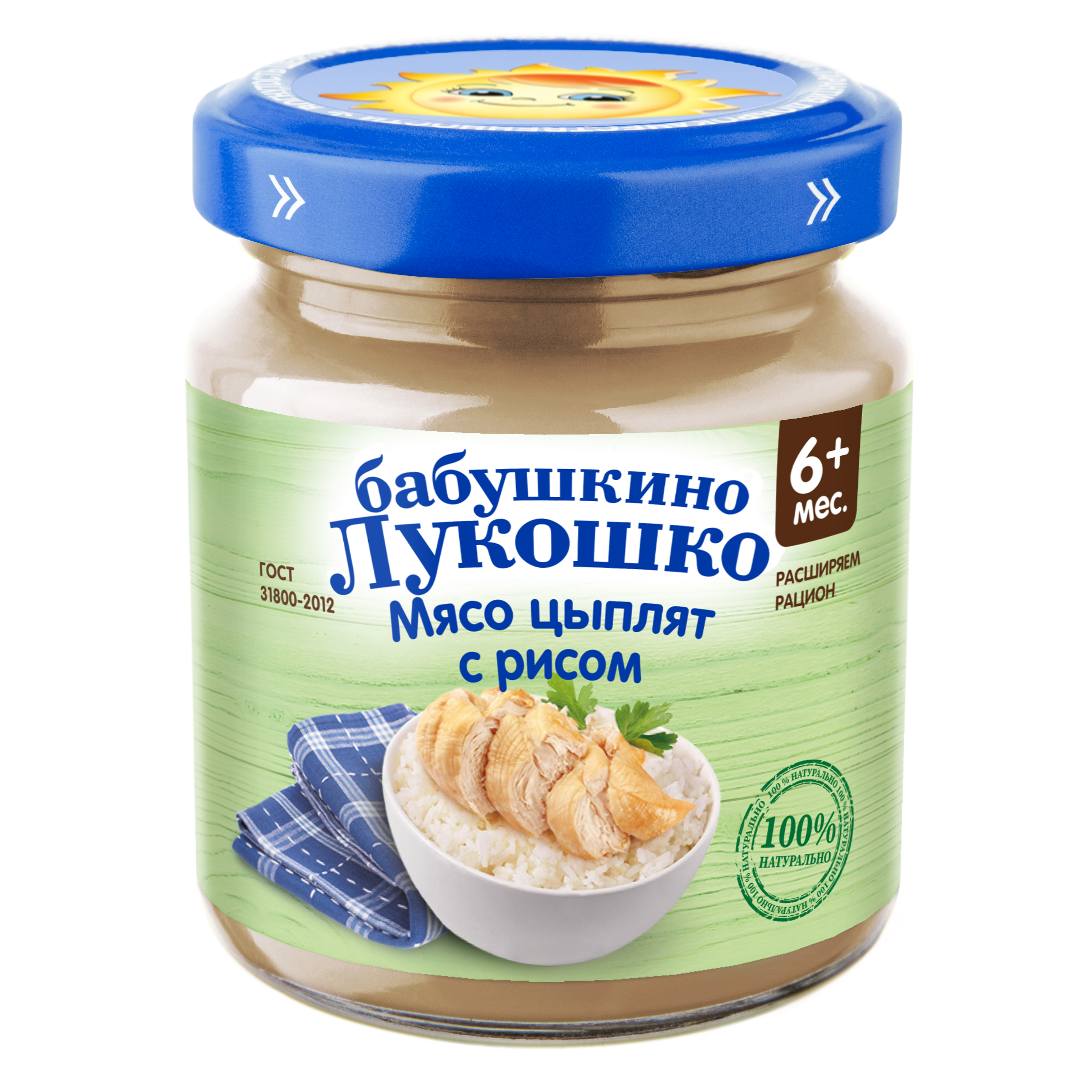 

Пюре Бабушкино Лукошко Мясо цыплят с рисом 100 г