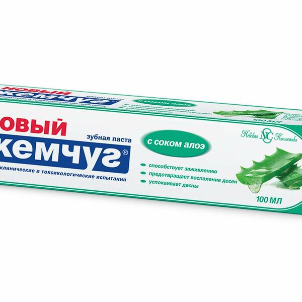 Зубная паста Новый Жемчуг с соком алоэ 100 мл