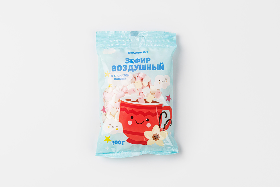 

Зефир воздушный Вкусвилл с ароматом ванили 100 г