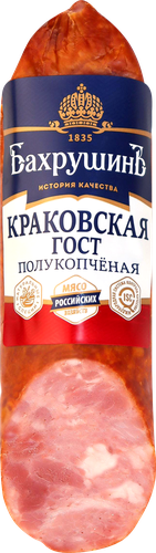 

Колбаса полукопченая Бахрушинъ Краковская 170 г