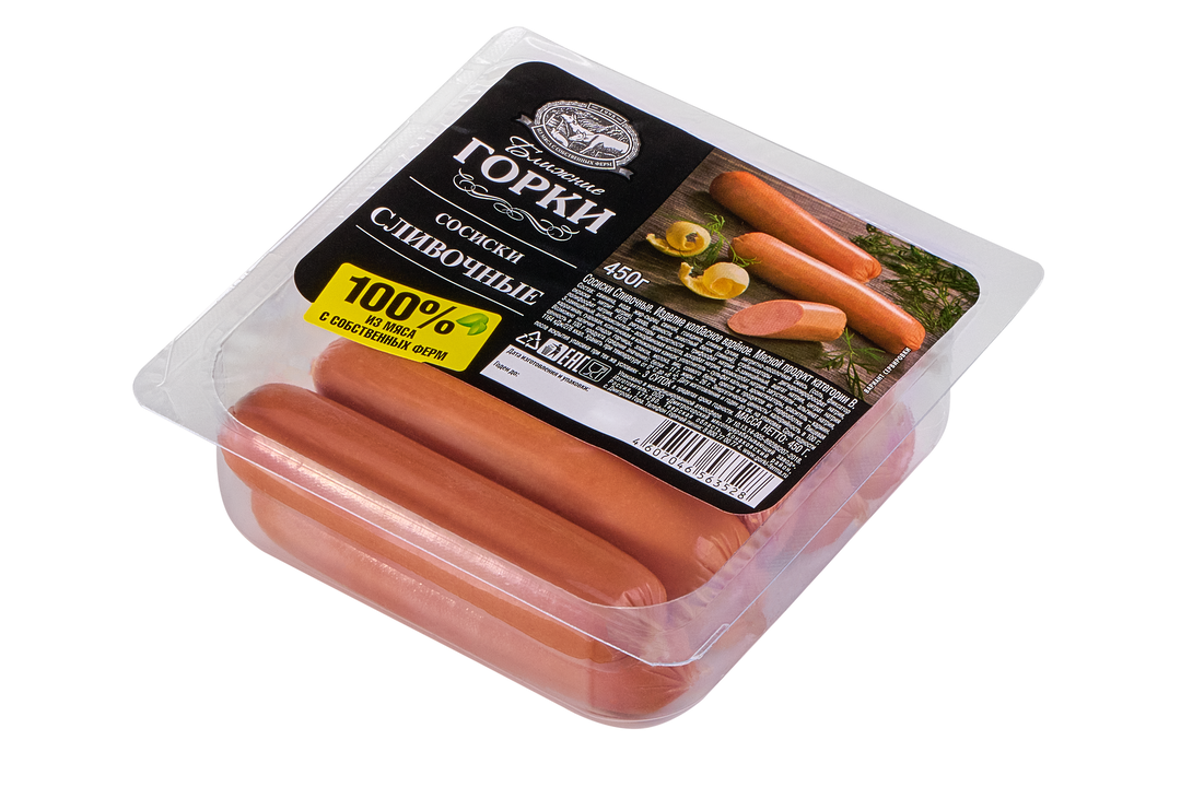 

Сосиски Ближние Горки Сливочные 450 г