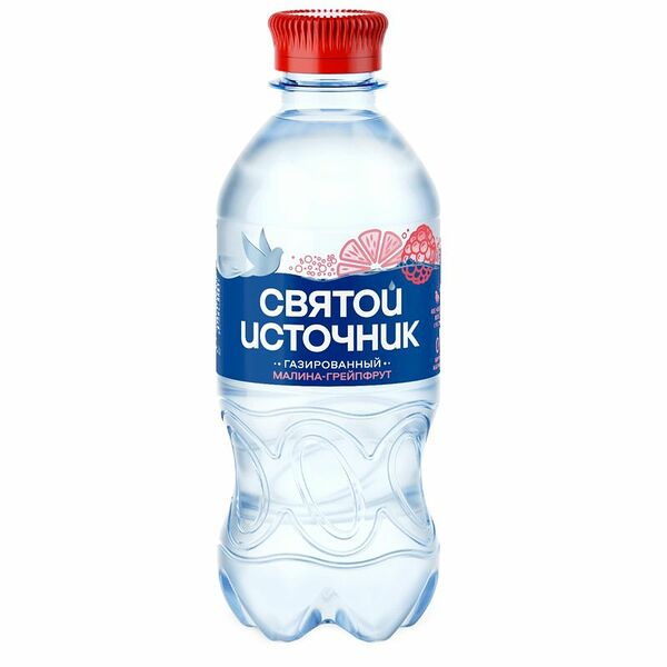Вода питьевая Святой Источник газированная с ароматом малины и грейпфрута 330 мл
