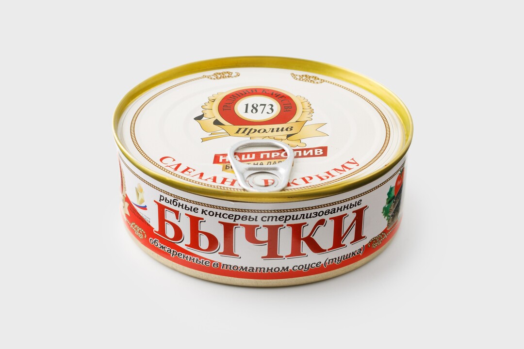 

Бычок обжаренный Пролив в томатном соусе 240 г