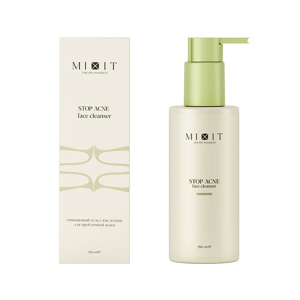 Гель для умывания Mixit Stop Acne очищающий с кислотами для проблемной кожи 150 мл