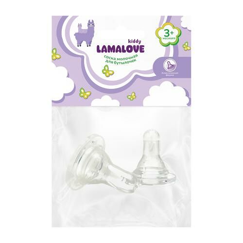 Соска Компания К Lamalove силиконовая 3+ средний поток M в ассортименте