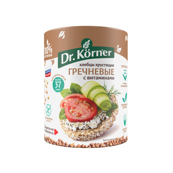 Хлебцы Dr. Korner гречневые с витаминами 100 г
