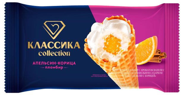 

Мороженое ДавАйс Классика Collection рожок апельсин-корица 12% 100 г