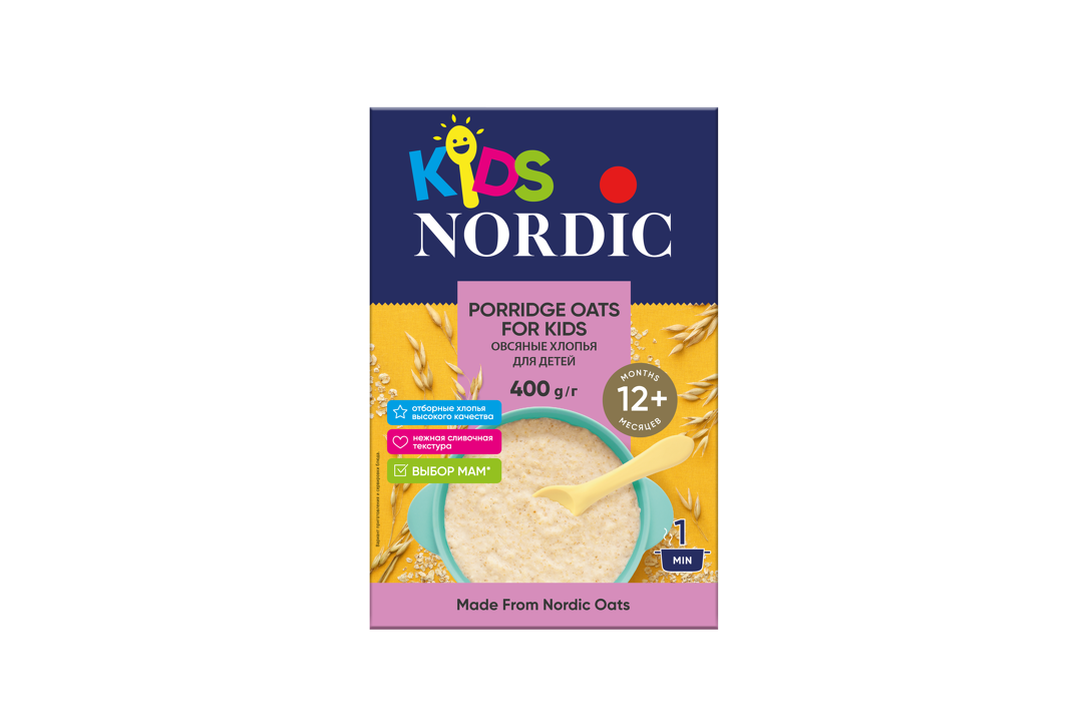 

Хлопья овсяные Nordic для детей с 12 месяцев 400 г