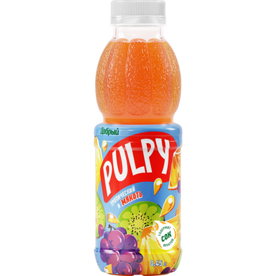 Напиток сокосодержащий «Pulpy» из смеси фруктов, 0.45 л.