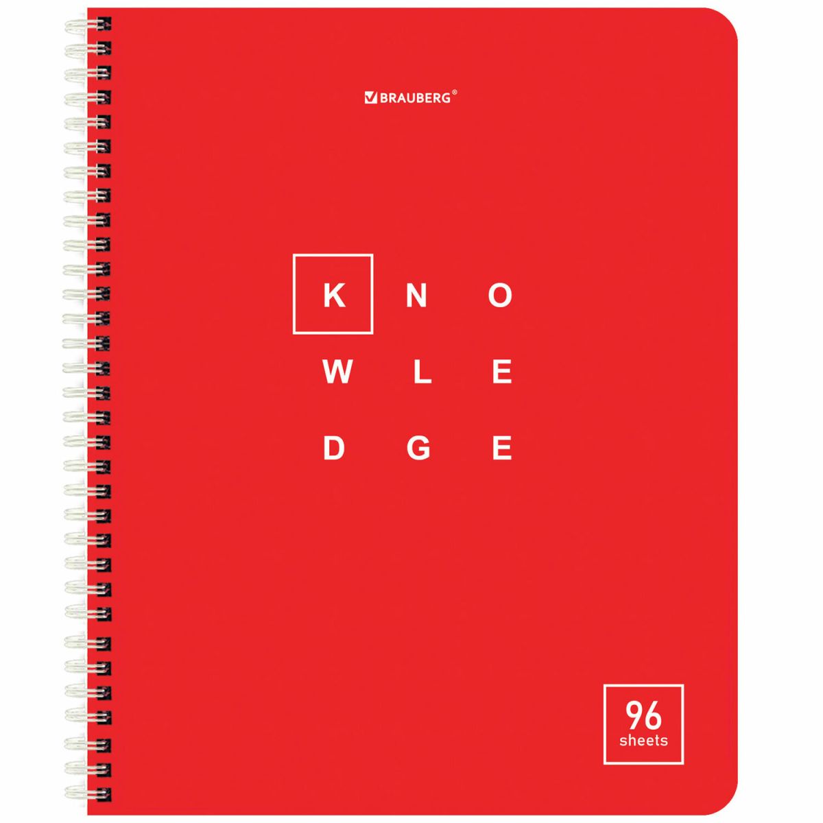 

Тетрадь Brauberg Knowledge А5 96 л гребень клетка арт. 404421, в ассортименте