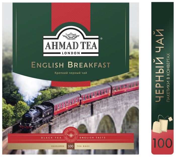 

Чай черный Ahmad Tea English Breakfast в пакетиках 100 шт 200 г