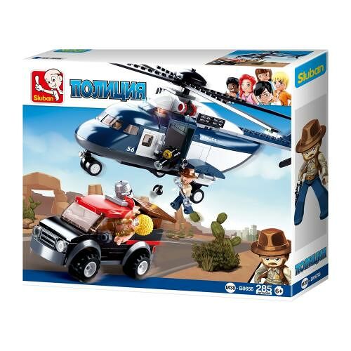 Конструктор Sluban Полицейский вертолет 285 деталей