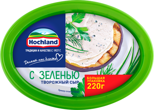 

Сыр творожный Hochland с зеленью 60% 220 г