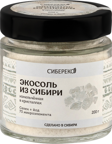 

Соль пищевая СИБЕРЕКО Экосоль, молотая, 200 г