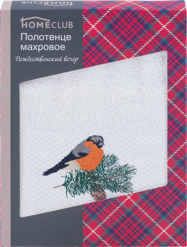 

Полотенце махровое Homeclub Рождество 30x50 см, с вышивкой, в ассортименте