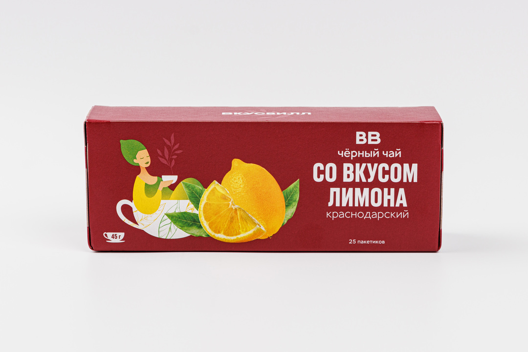 

Чай черный со вкусом лимона ВкусВилл Краснодарский
