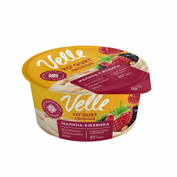 Продукт овсяный Velle Малина-ежевика ферментированный 130 г