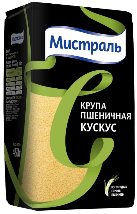 

Крупа пшеничная Мистраль Кускус 450 г