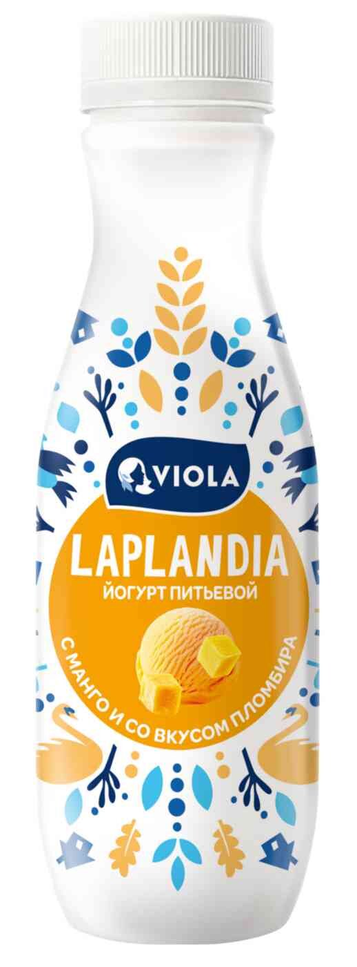 

Йогурт питьевой Laplandia пломбир и манго 2.5% 260 г