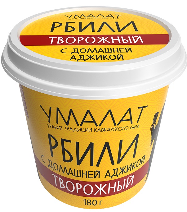 

Сыр творожный Умалат Рбили с домашней аджикой 65% БЗМЖ 180 г