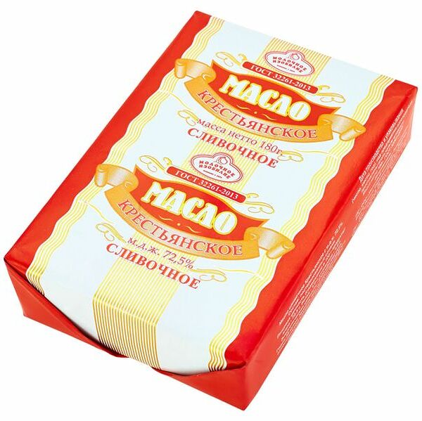 Масло сливочное Молочное изобилие Крестьянское 72.5%