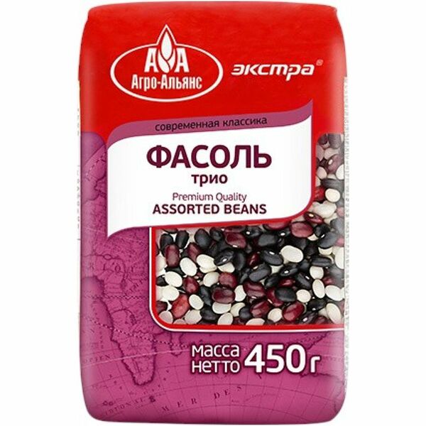  Фасоль Агро-Альянстемно-красная Экстра 450 г