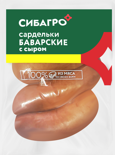 

Сардельки СИБАГРО Баварские с сыром, 320г