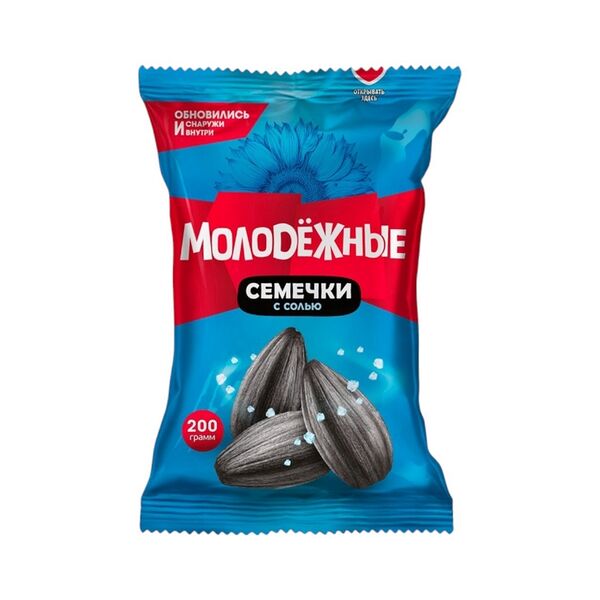 Семечки подсолнечника жареные Молодежные соленые 200г