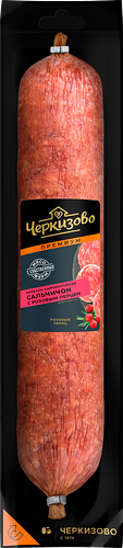 Колбаса сырокопчёная Черкизово Сальчичон с розовым перцем полусухая, вес