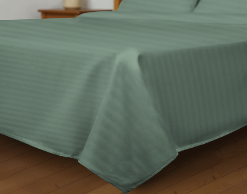 

Простыня Homeclub 200x215 см+/-3 см, страйп-сатин, зеленый