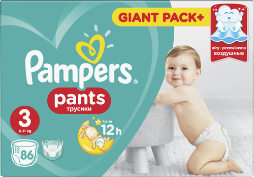 

Трусики-подгузники Pampers Pants 3 (6-11 кг) 86 шт