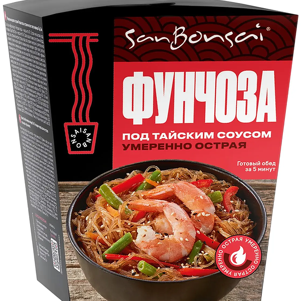 Фунчоза SanBonsai под тайским соусом умеренно острая 120 г