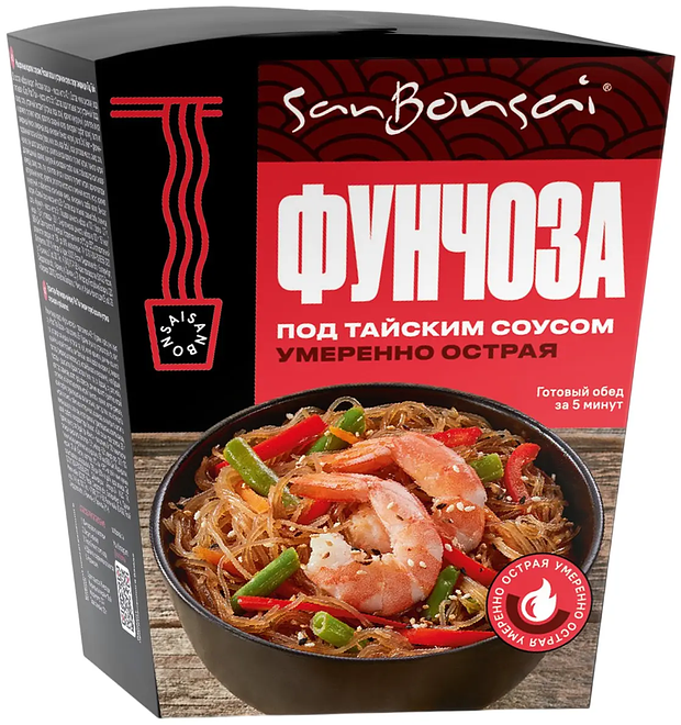 

Фунчоза SanBonsai под тайским соусом умеренно острая 120 г