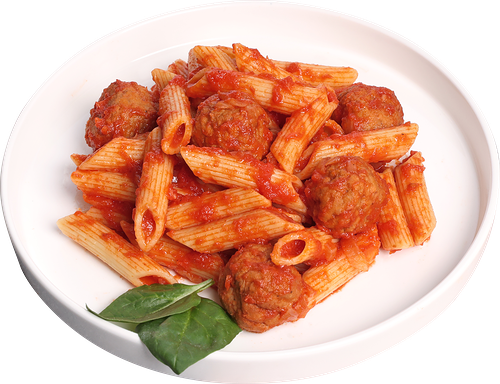 Паста пенне Лента Fresh в томатном соусе с куриными фрикадельками, 340 г