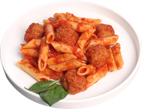 

Паста пенне Лента Fresh в томатном соусе с куриными фрикадельками, 340 г