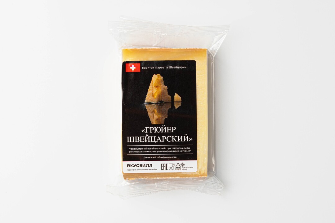 

Сыр ВкусВилл Грюйер Швейцарский 6 мес 170 г