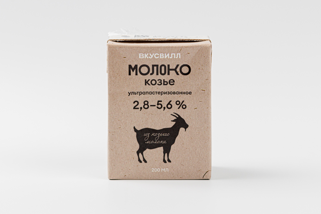 

Молоко козье цельное ВкусВилл 200 мл