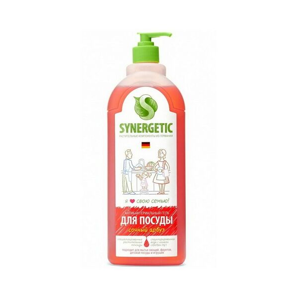 Средство для мытья посуды Synergetic антибактер с ароматом арбуза 1л