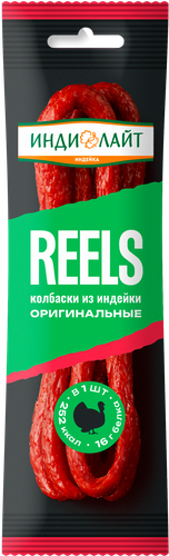 

Колбаски Индилайт Снэки из индейки оригинальные сырокопченые 70 г